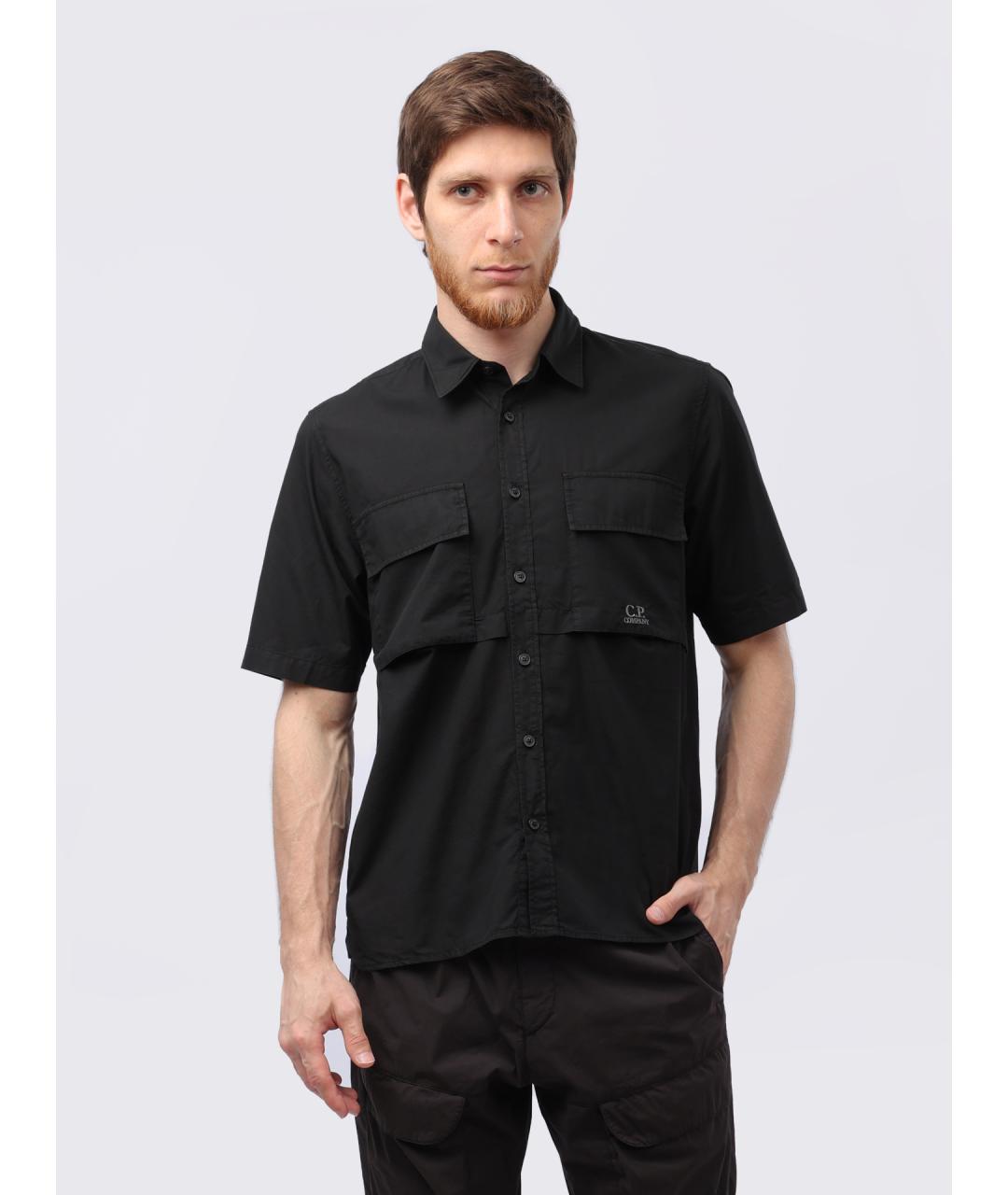 CP COMPANY Черная хлопковая кэжуал рубашка, фото 3