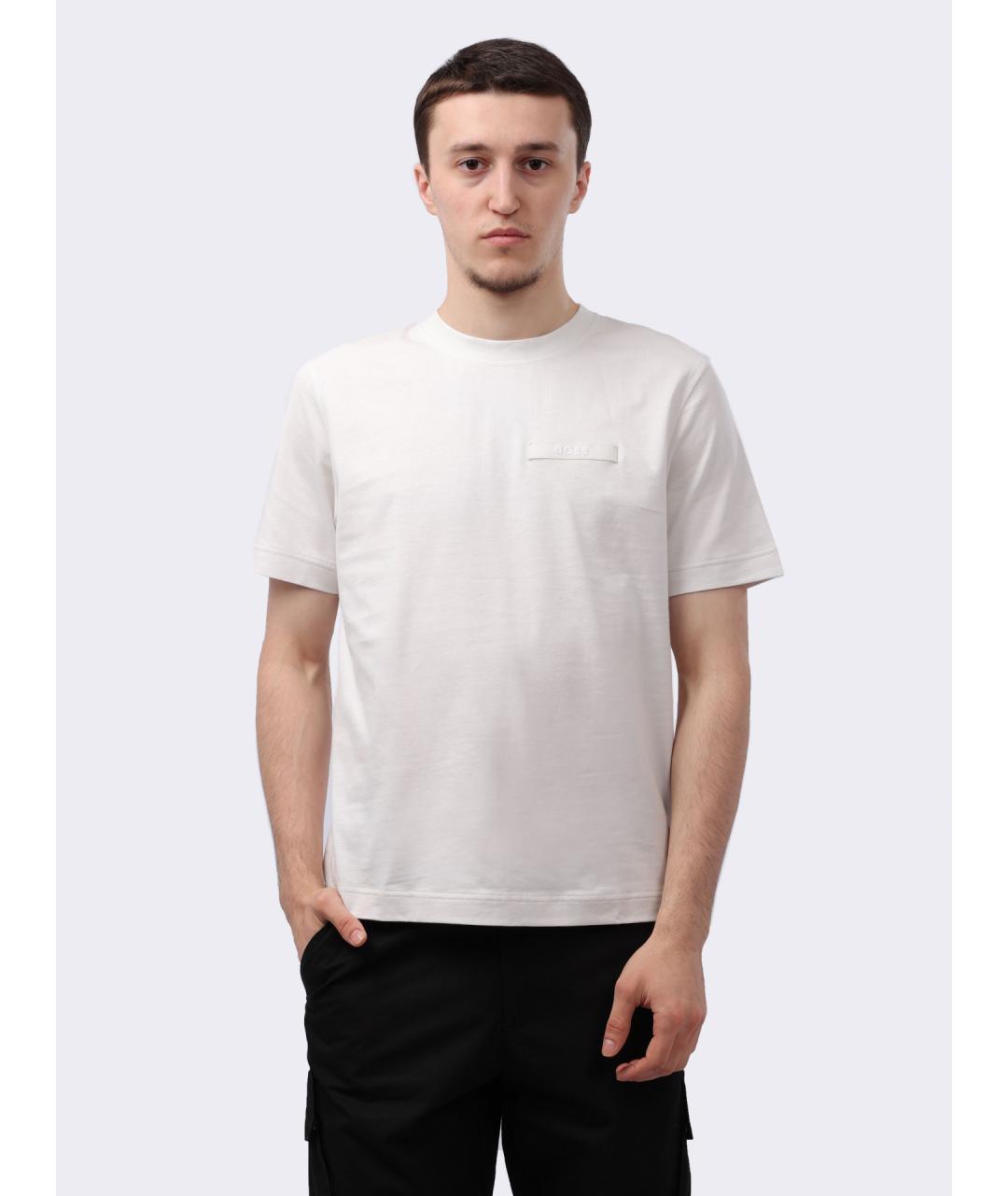 HUGO BOSS Белая хлопковая футболка, фото 3
