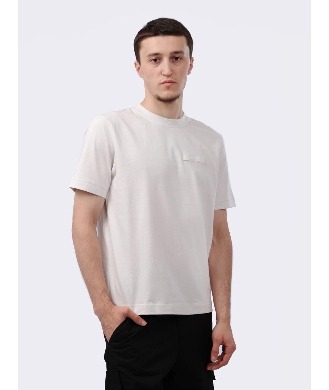 HUGO BOSS Белая хлопковая футболка, фото 2