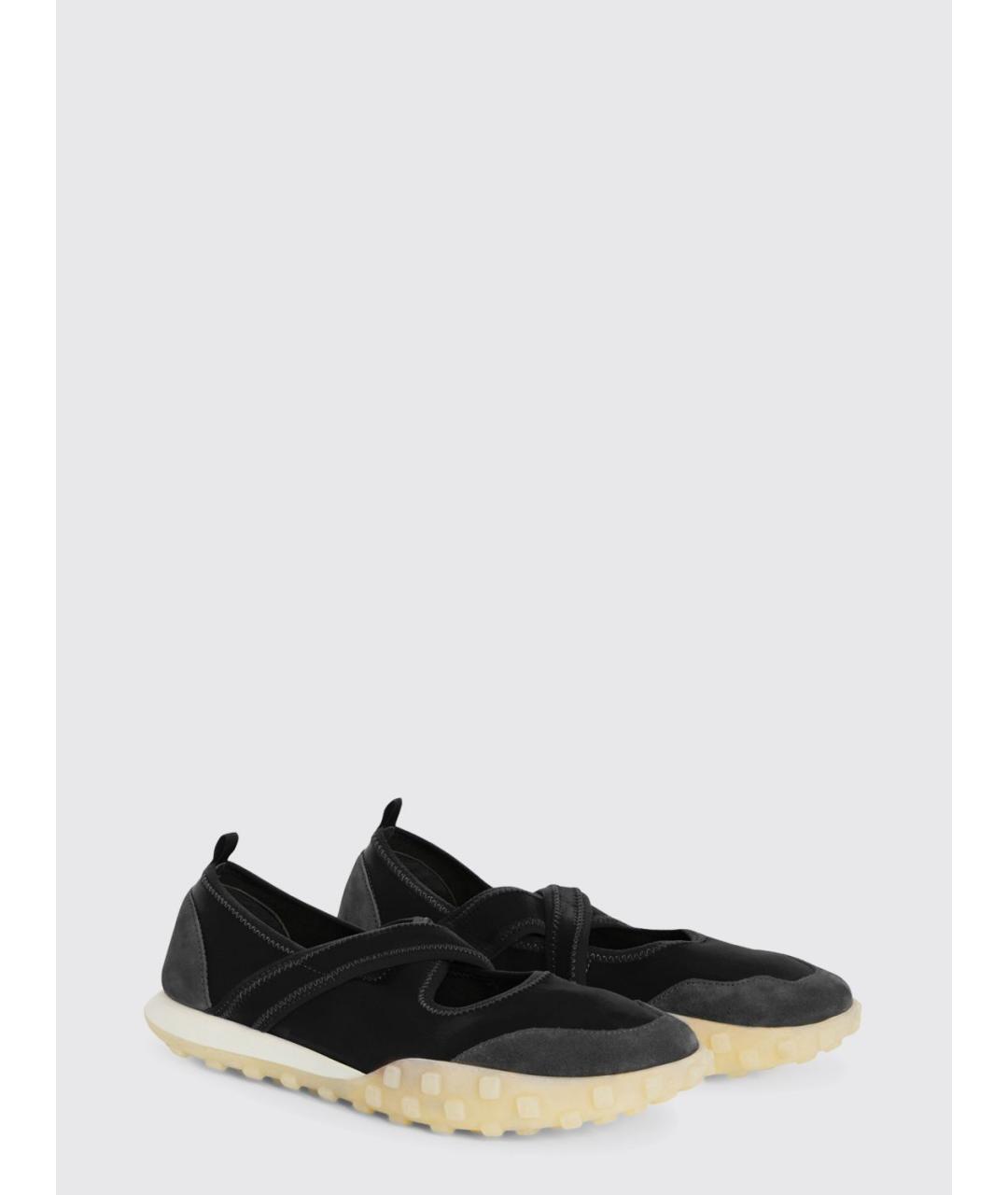 JIL SANDER Черные текстильные балетки, фото 3