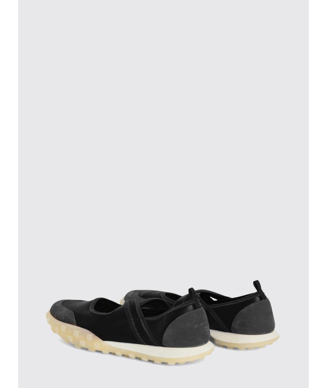 JIL SANDER Черные текстильные балетки, фото 4