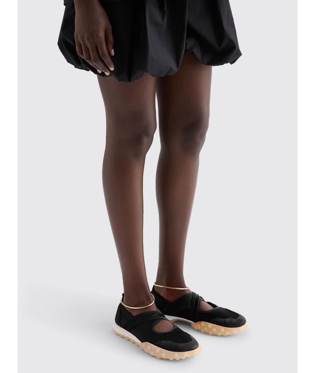 JIL SANDER Черные текстильные балетки, фото 2