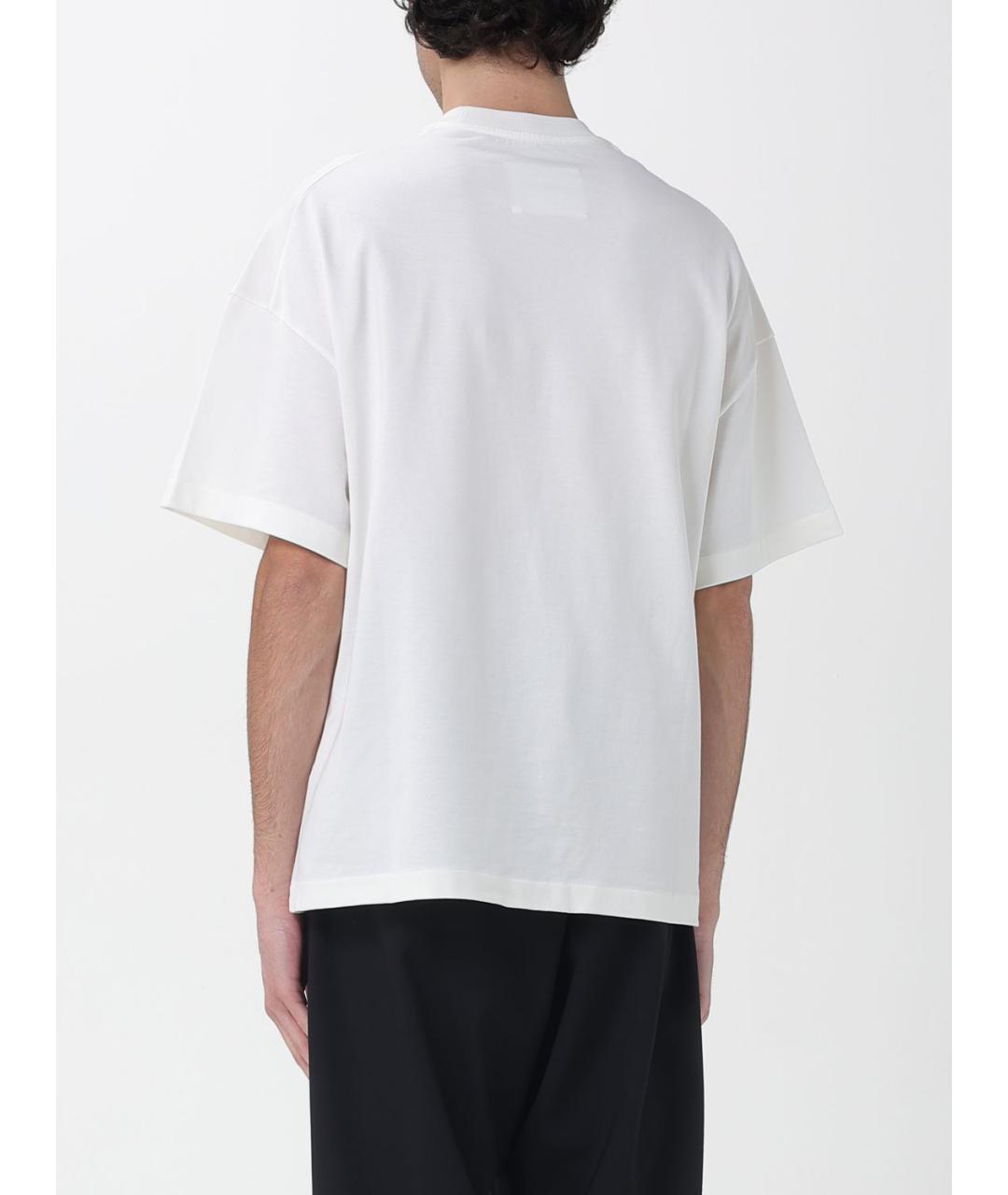 JIL SANDER Белая хлопковая футболка, фото 2
