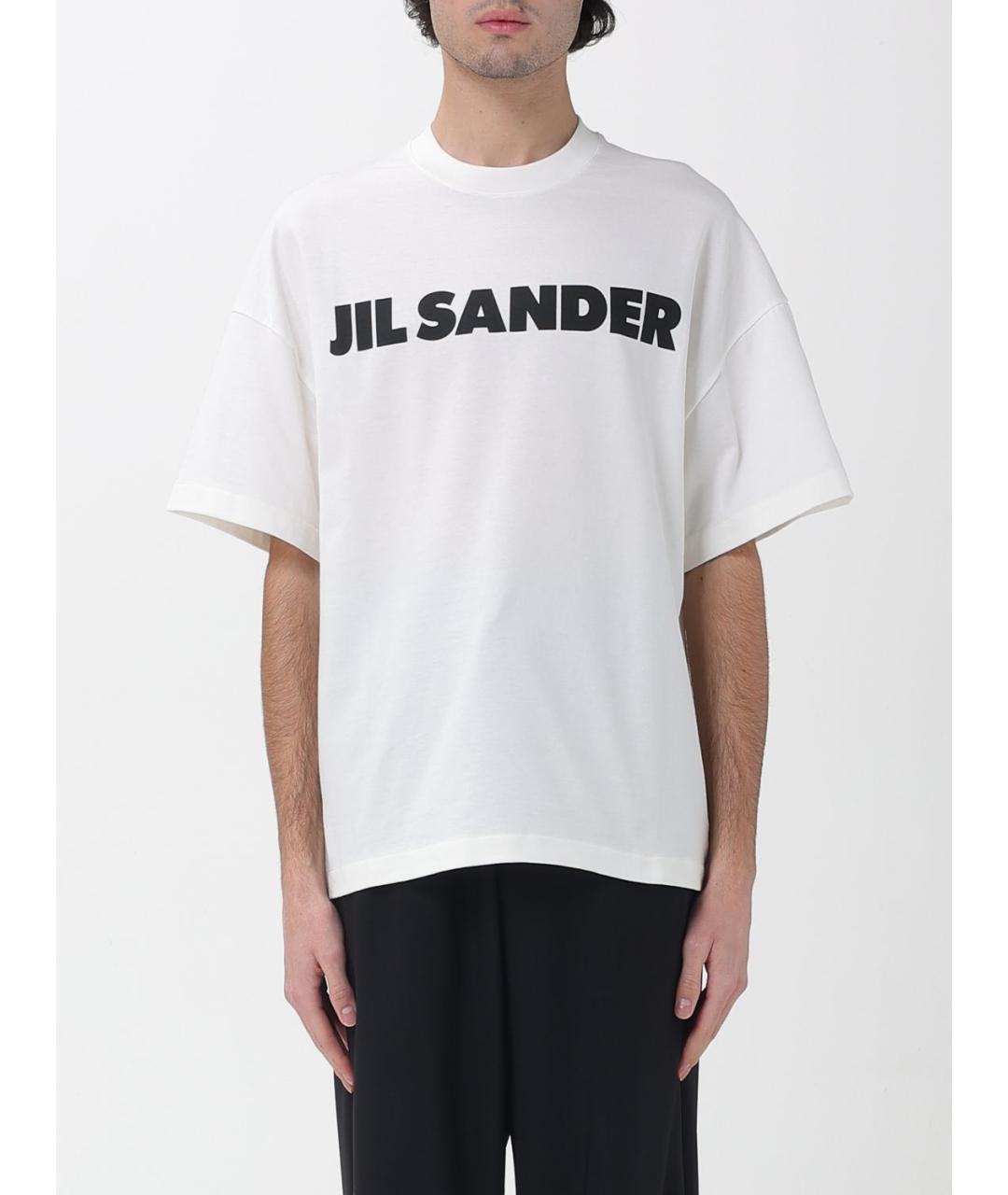JIL SANDER Белая хлопковая футболка, фото 5