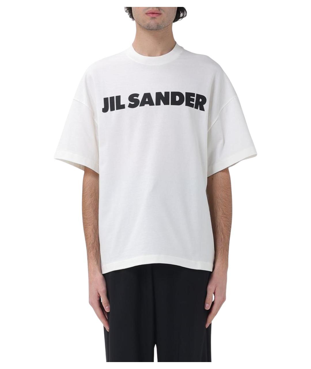 JIL SANDER Белая хлопковая футболка, фото 1