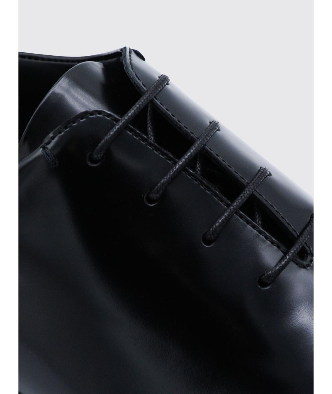 JIL SANDER Черные кожаные туфли, фото 4