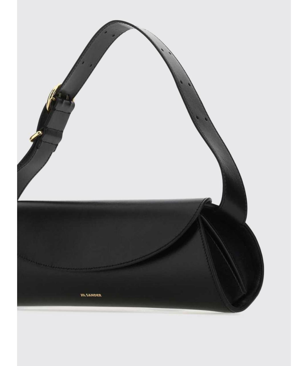 JIL SANDER Черная кожаная сумка с короткими ручками, фото 3