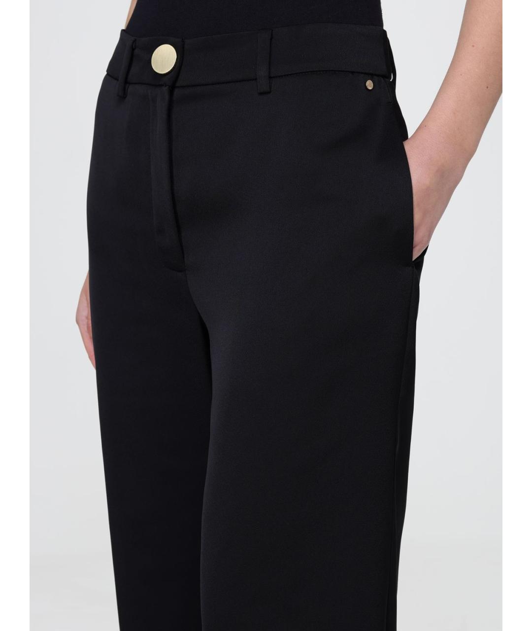 ARMANI EXCHANGE Черные полиэстеровые прямые брюки, фото 3