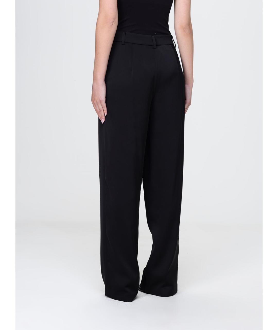 ARMANI EXCHANGE Черные полиэстеровые прямые брюки, фото 2