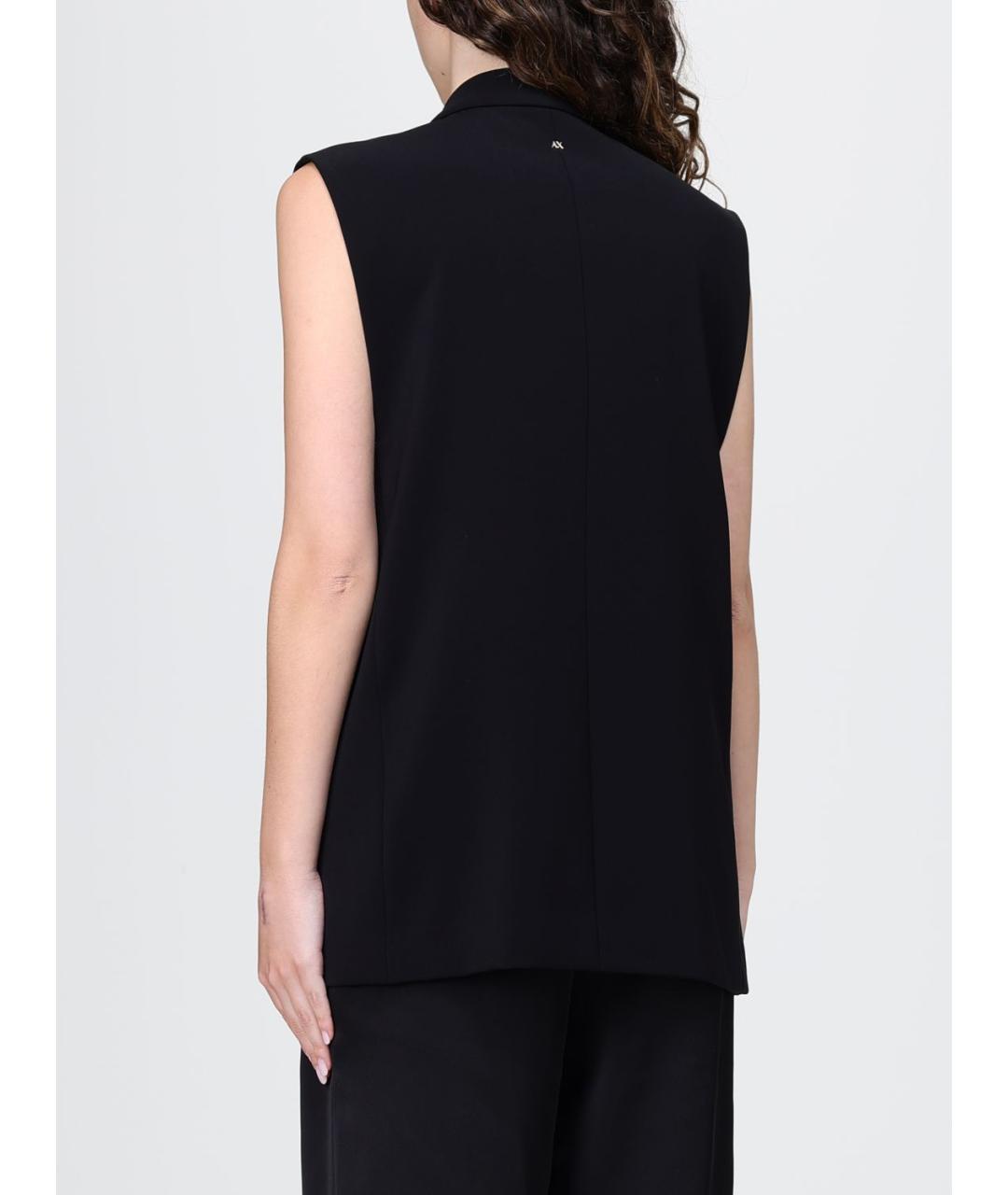 ARMANI EXCHANGE Черная полиэстеровая жилетка, фото 2
