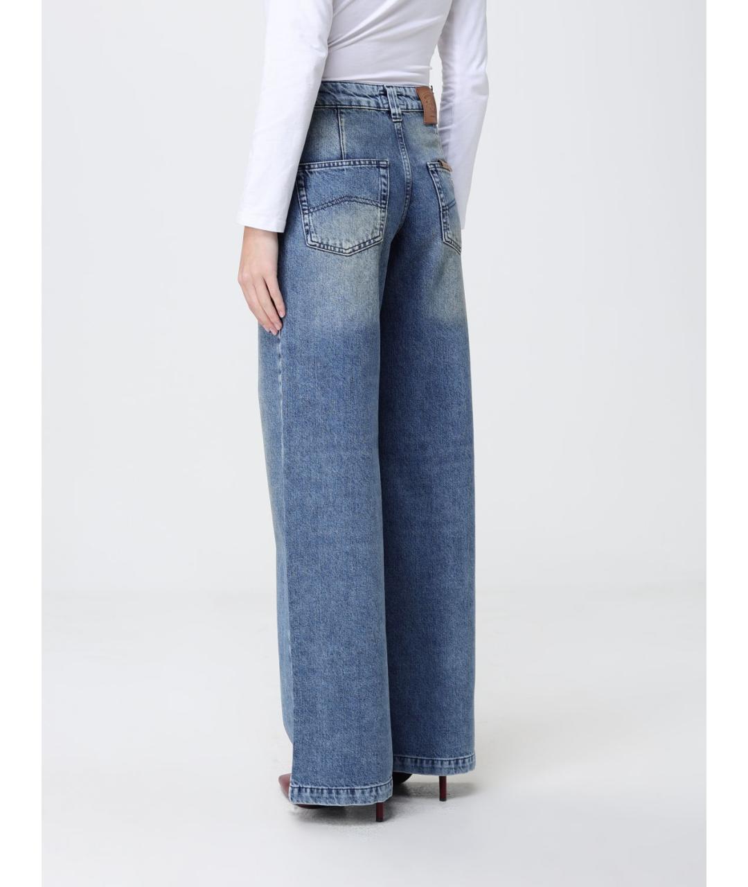ARMANI JEANS Синие хлопковые прямые джинсы, фото 2