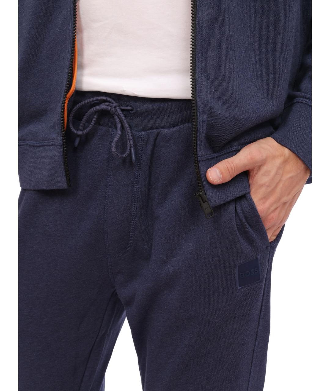 HUGO BOSS Синие хлопковые повседневные брюки, фото 5