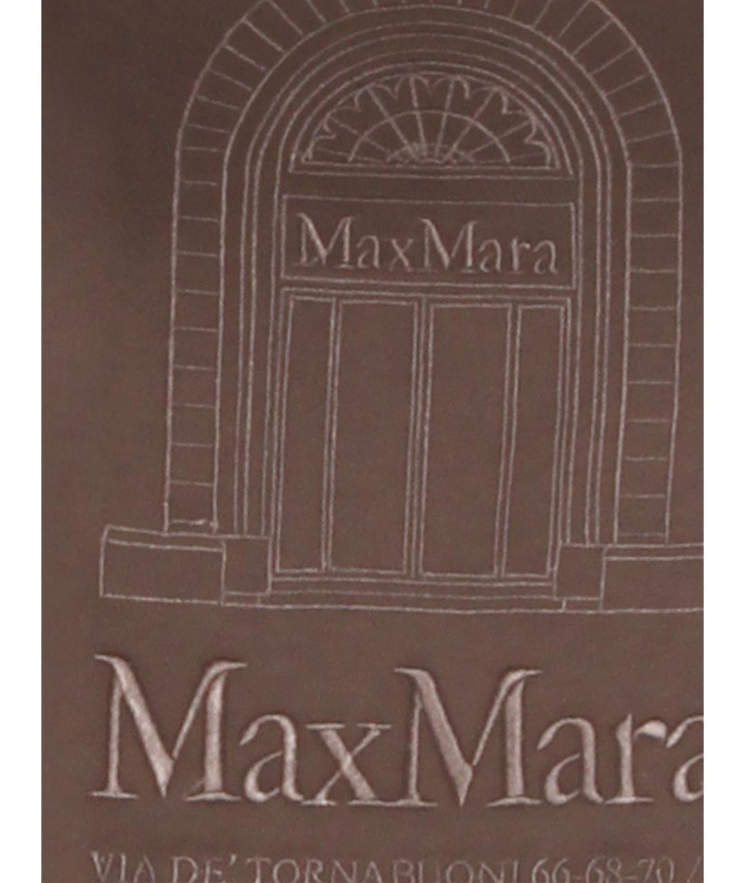 'S MAX MARA Коричневая хлопковая футболка, фото 4