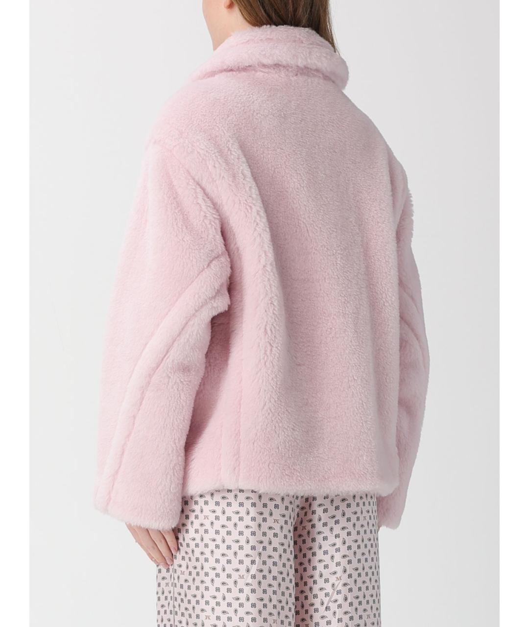 MAX MARA Розовая шерстяная шуба, фото 3