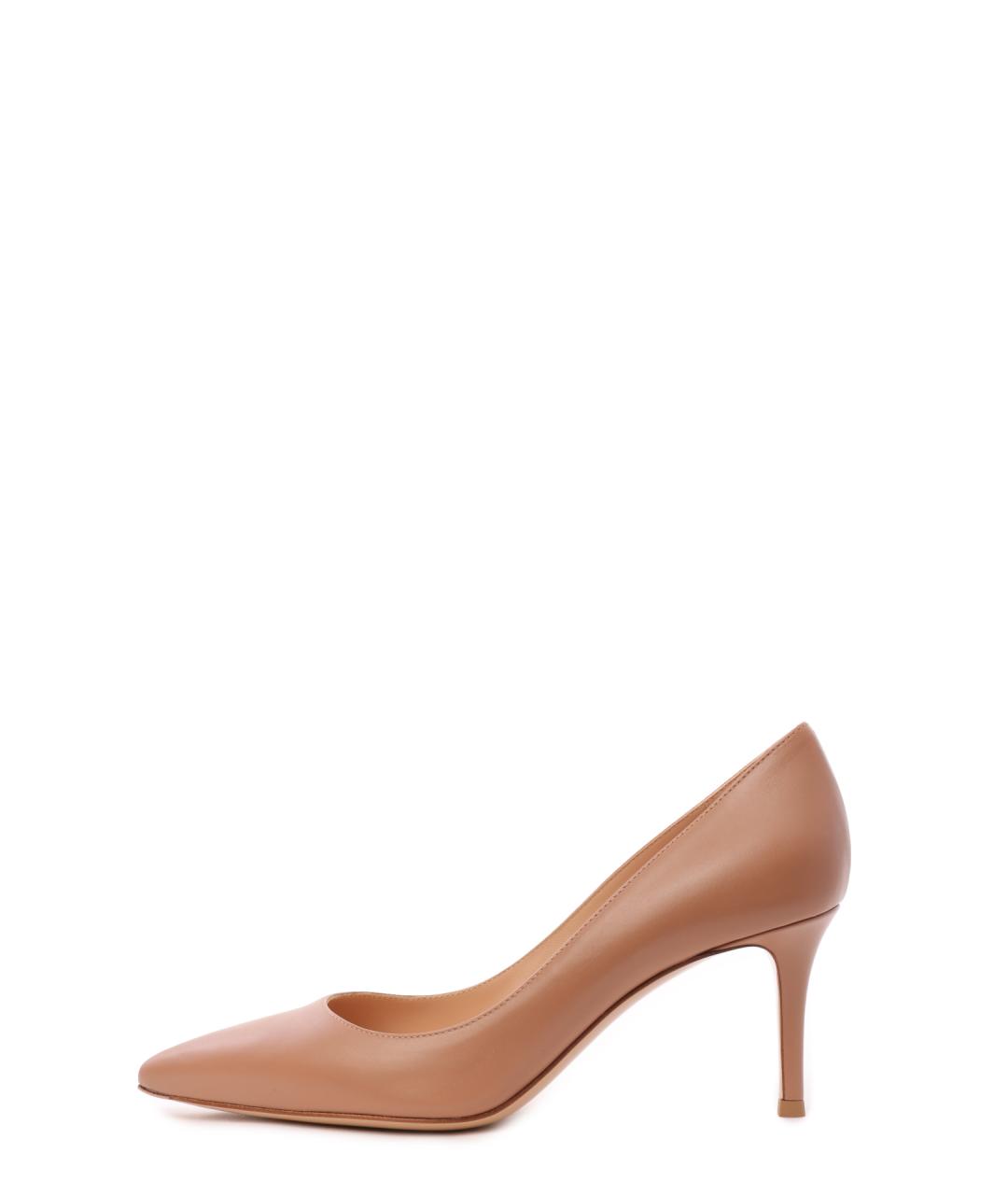 GIANVITO ROSSI Бежевые кожаные туфли, фото 8