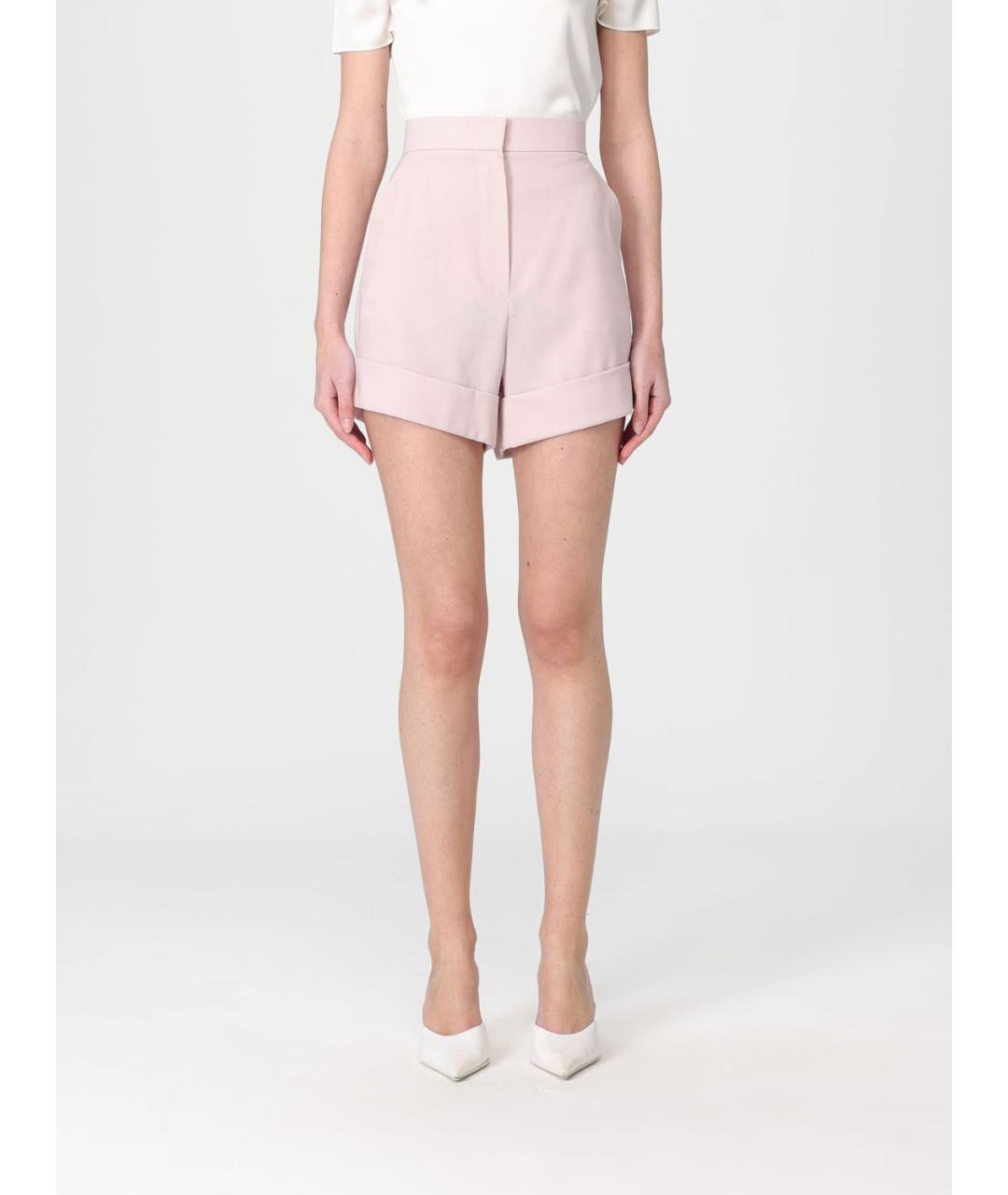 MAX MARA Розовые шерстяные шорты, фото 6