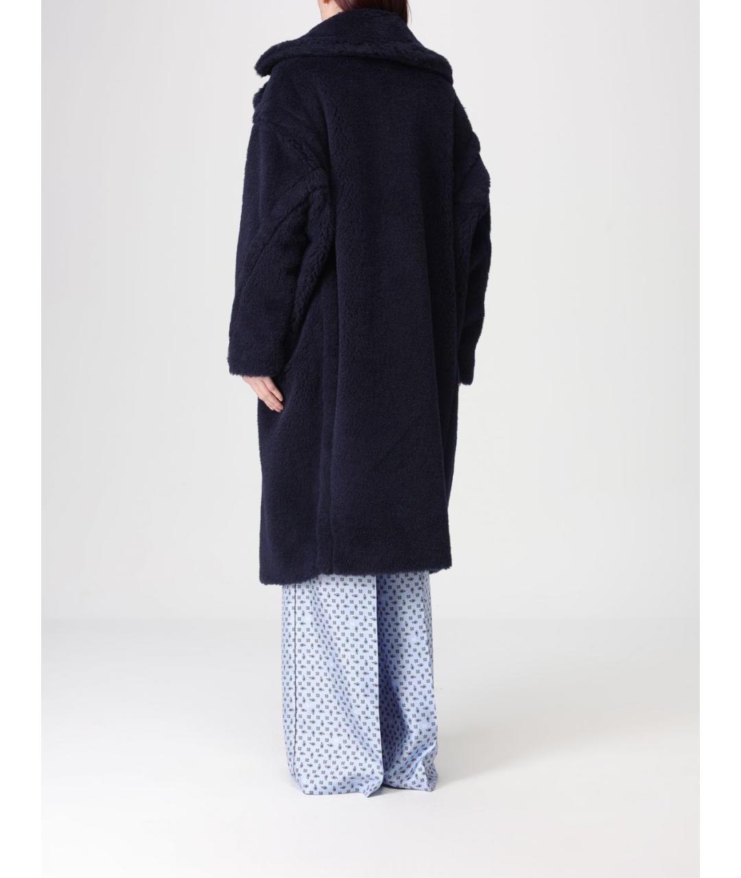 MAX MARA Синяя шерстяная шуба, фото 3