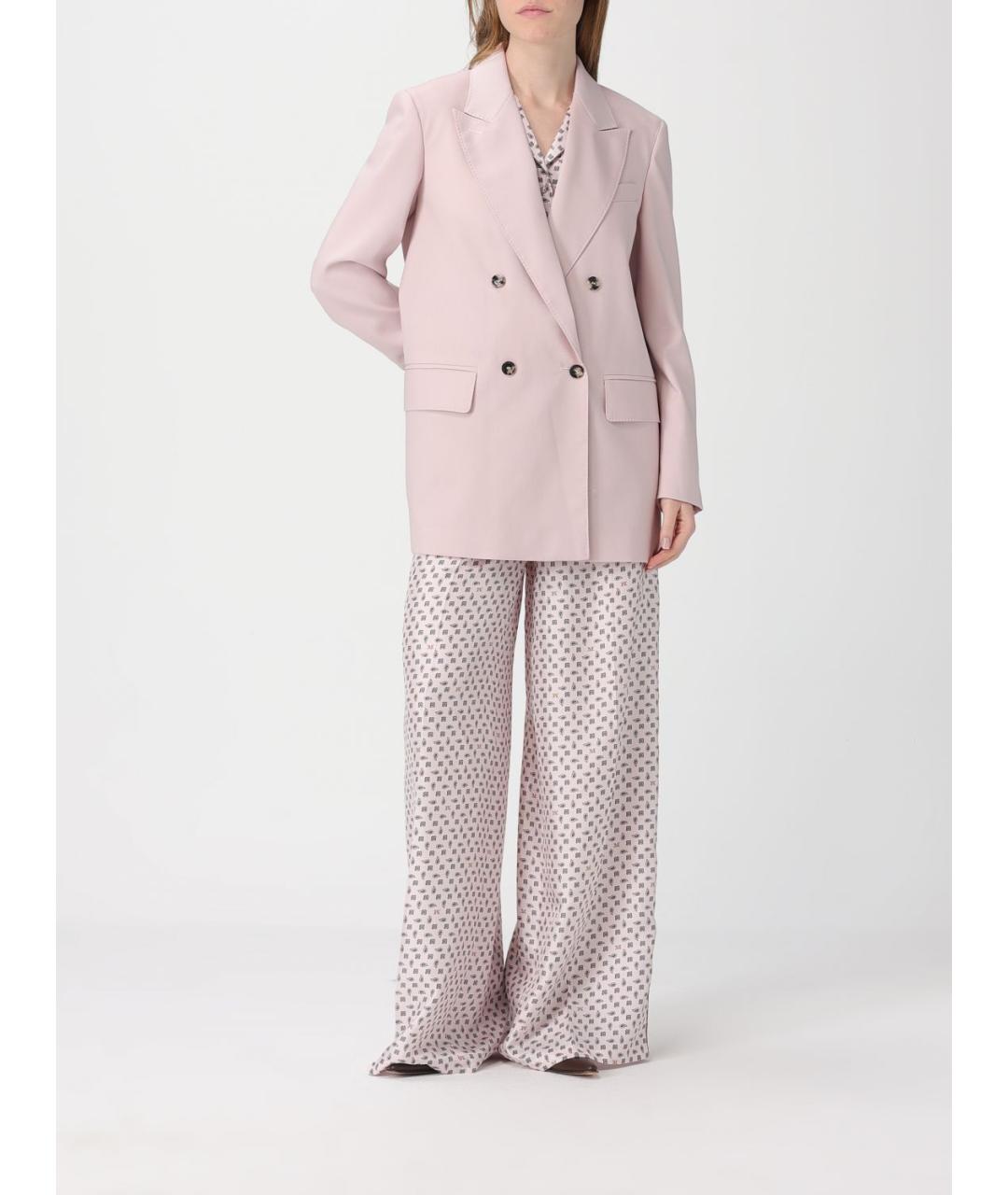 MAX MARA Розовый шерстяной жакет/пиджак, фото 2