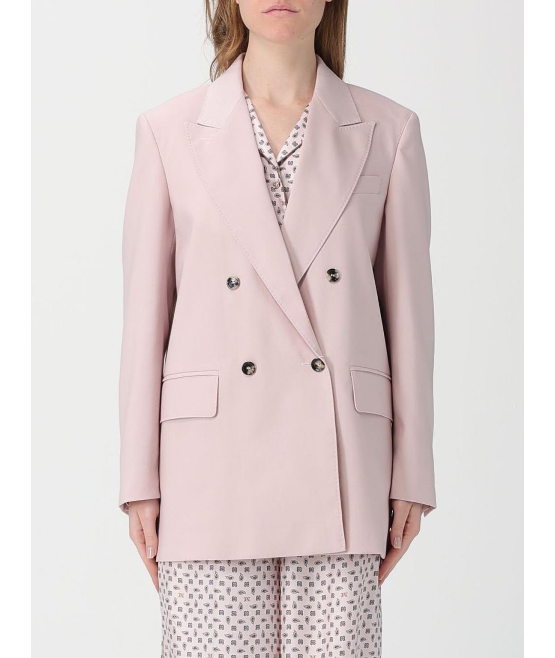 MAX MARA Розовый шерстяной жакет/пиджак, фото 6
