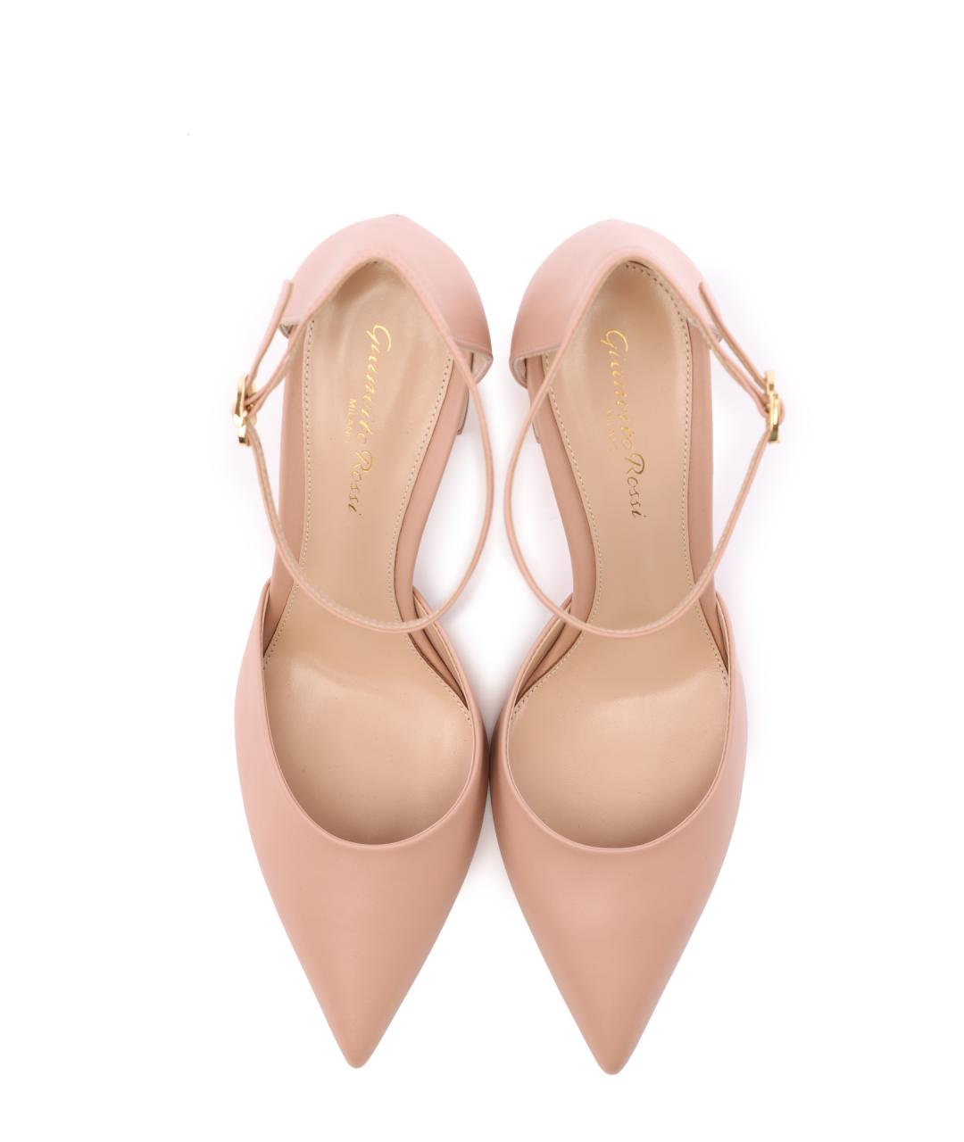 GIANVITO ROSSI Бежевые кожаные босоножки, фото 4