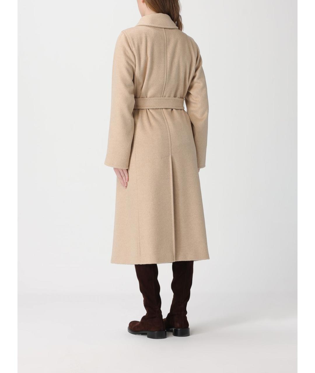 MAX MARA Бежевое шерстяное пальто, фото 2