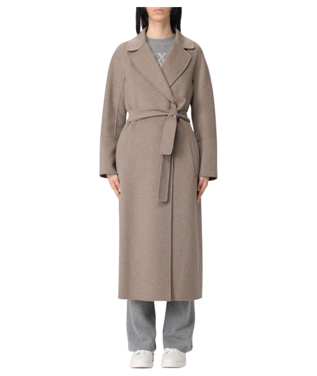 'S MAX MARA Серое шерстяное пальто, фото 1