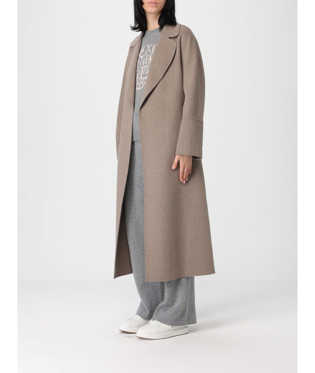 'S MAX MARA Серое шерстяное пальто, фото 4