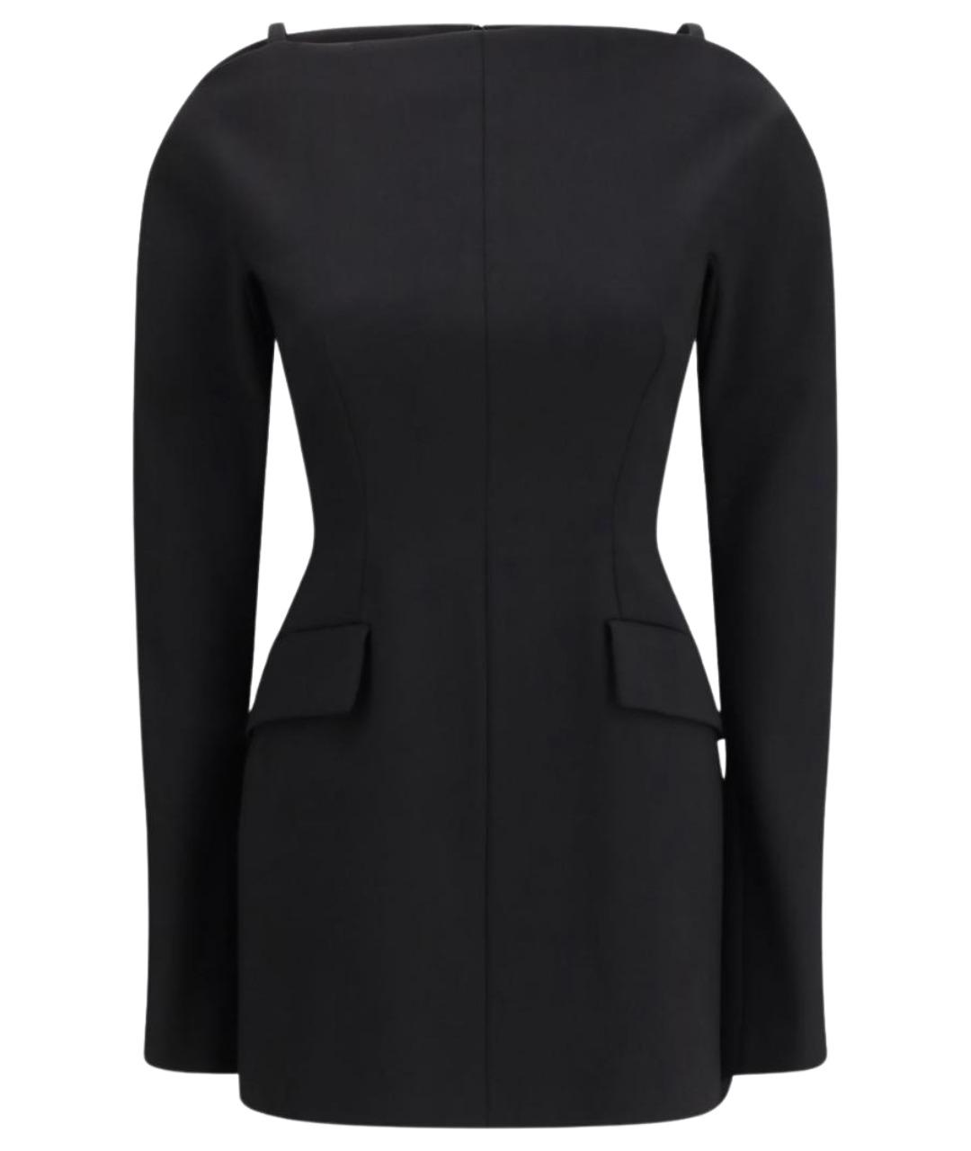 SPORTMAX Черное полиэстеровое коктейльное платье, фото 1