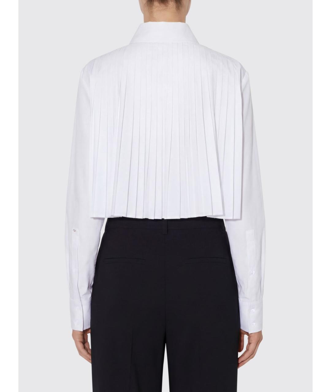 SPORTMAX Белая хлопковая рубашка, фото 2
