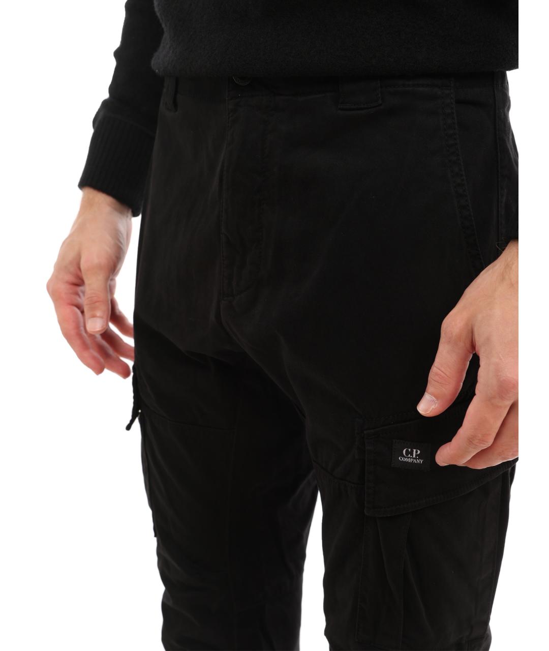CP COMPANY Черные хлопковые повседневные брюки, фото 2