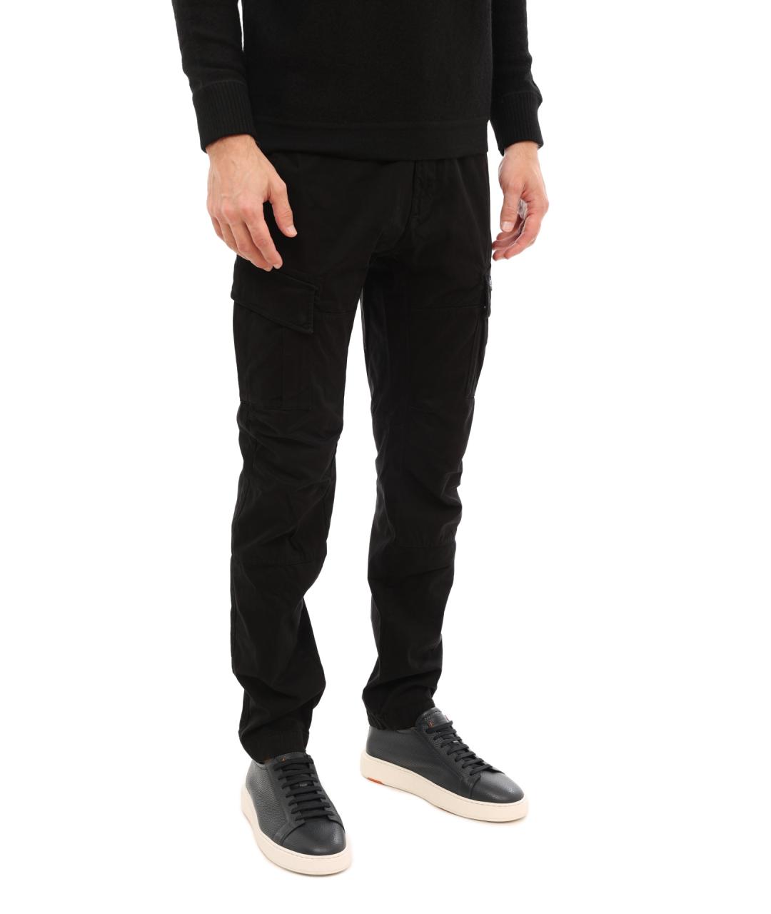 CP COMPANY Черные хлопковые повседневные брюки, фото 3