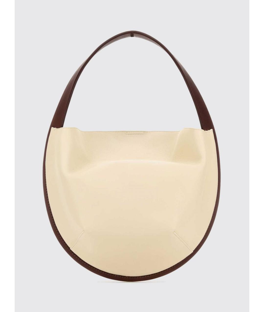 JIL SANDER Белая кожаная сумка с короткими ручками, фото 2