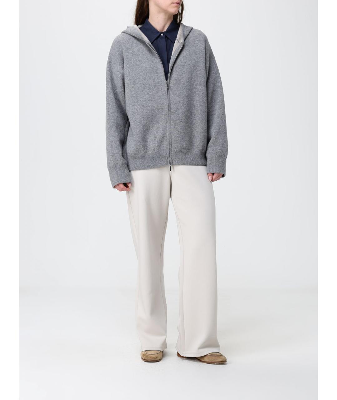 'S MAX MARA Белые хлопковые прямые брюки, фото 2