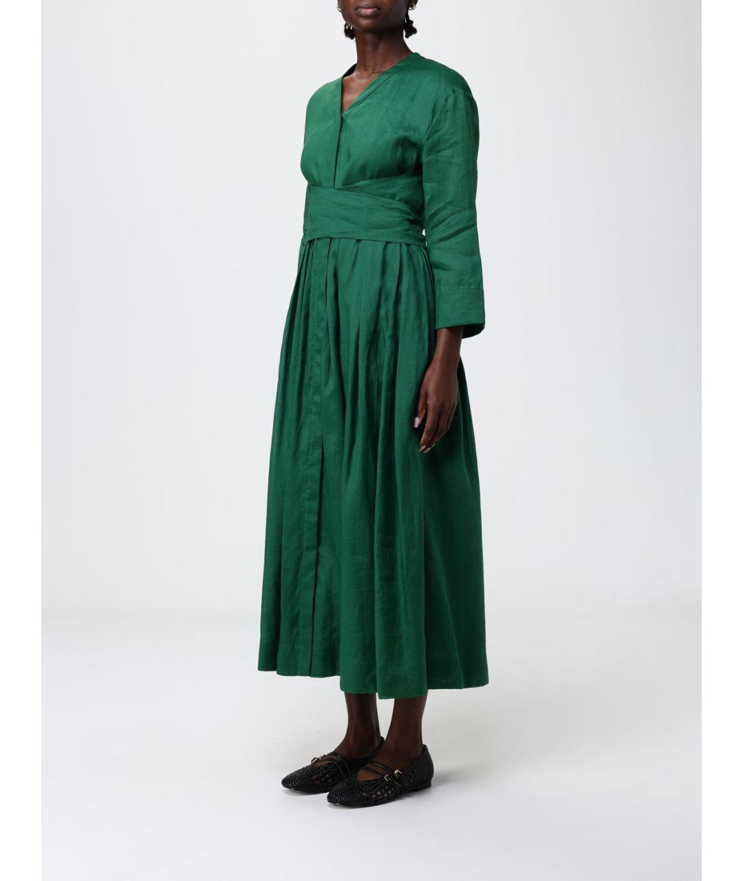'S MAX MARA Зеленое повседневное платье, фото 3