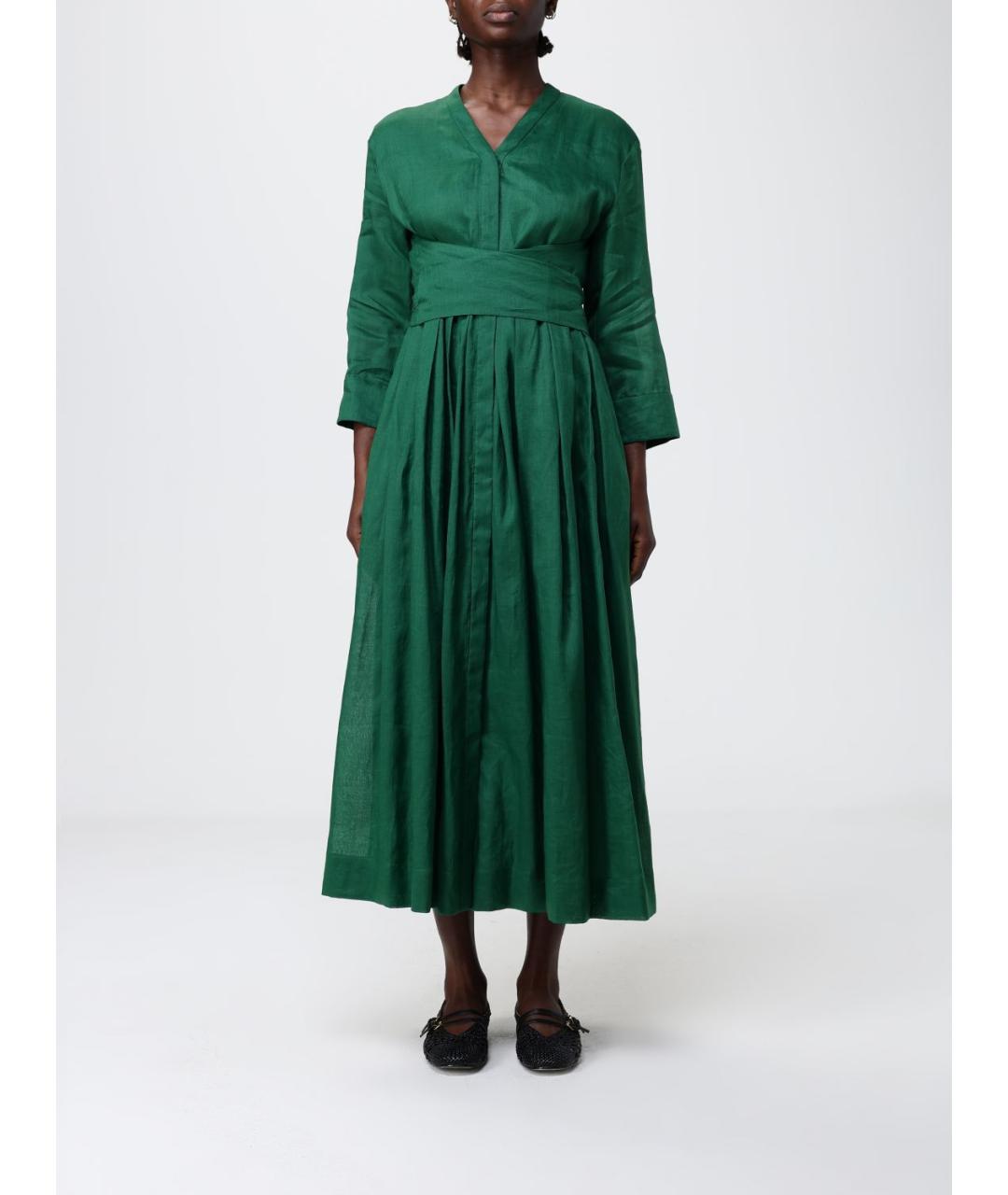 'S MAX MARA Зеленое повседневное платье, фото 5
