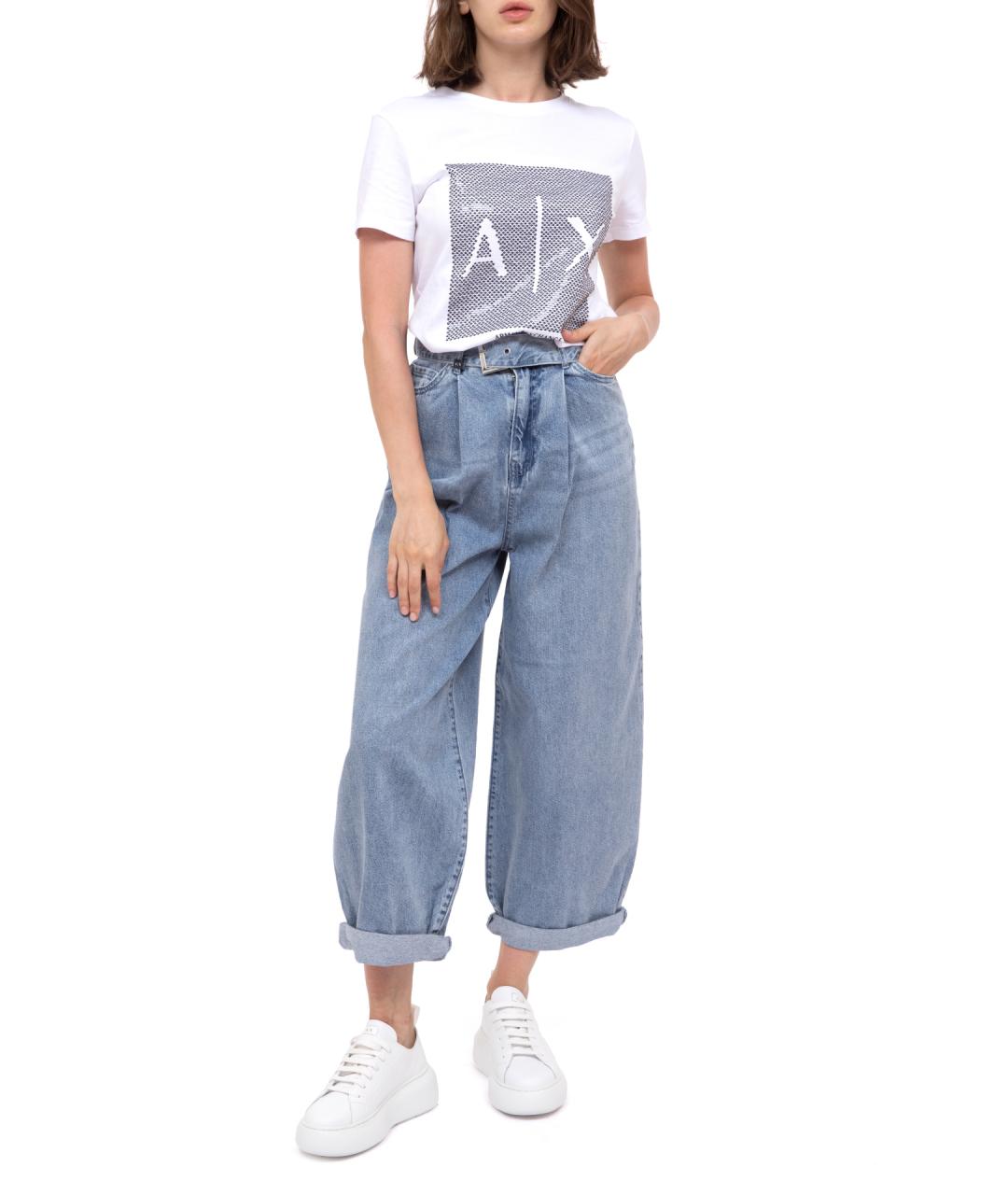 ARMANI EXCHANGE Голубые прямые джинсы, фото 2