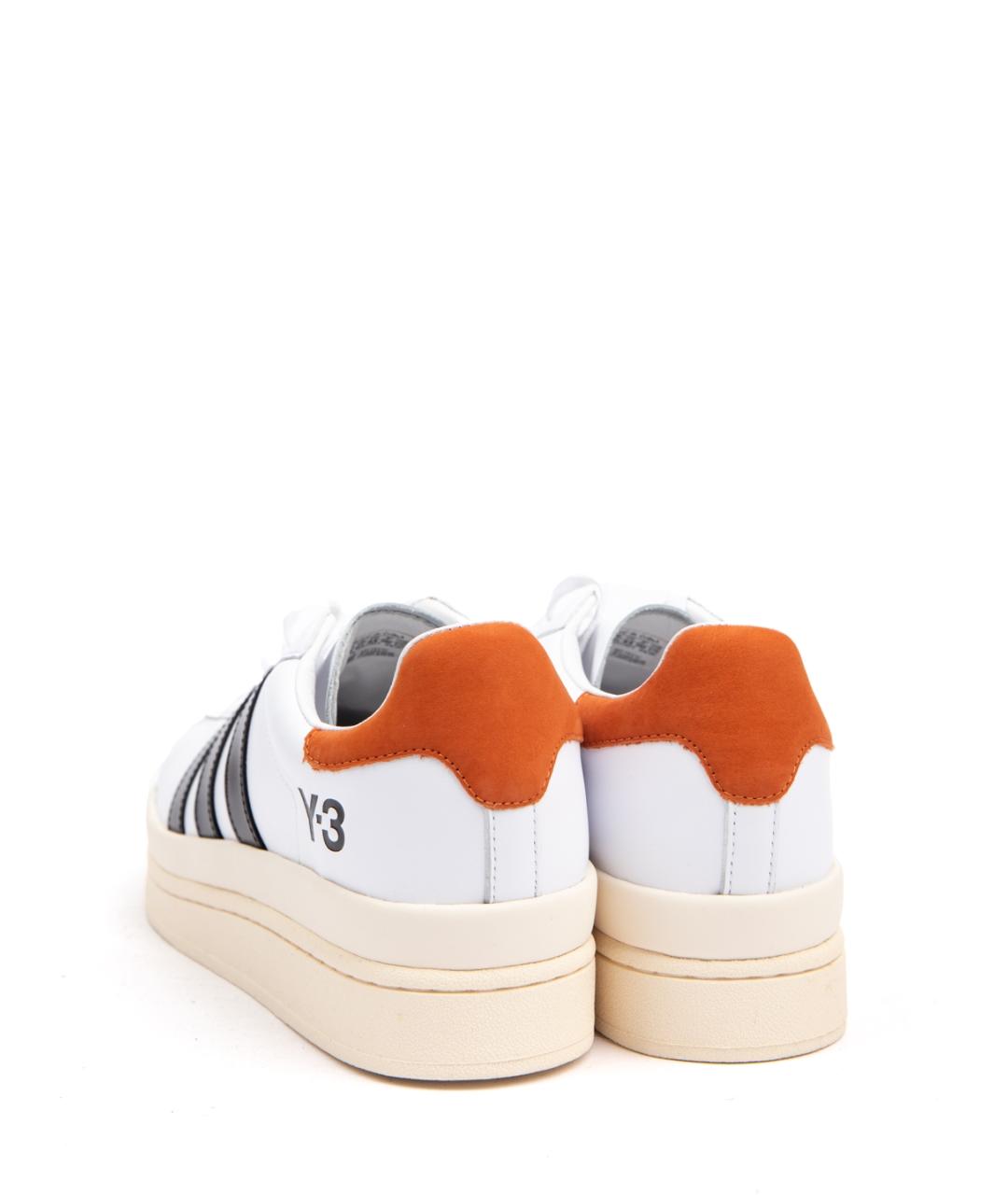 Y-3 Белые кожаные низкие кроссовки / кеды, фото 3