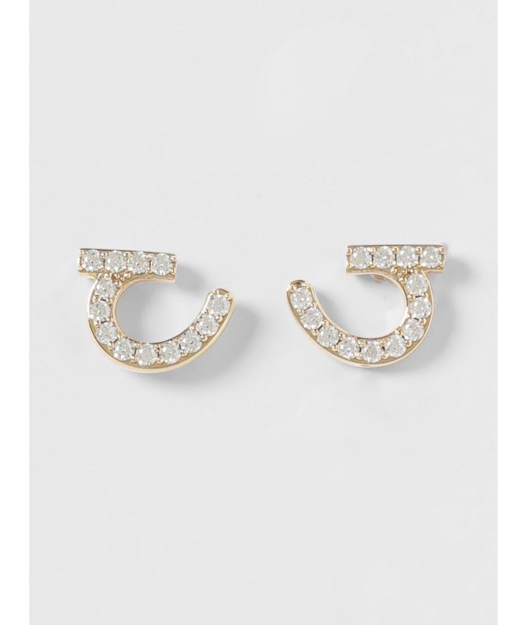 FERRAGAMO Золотые латунные серьги, фото 1