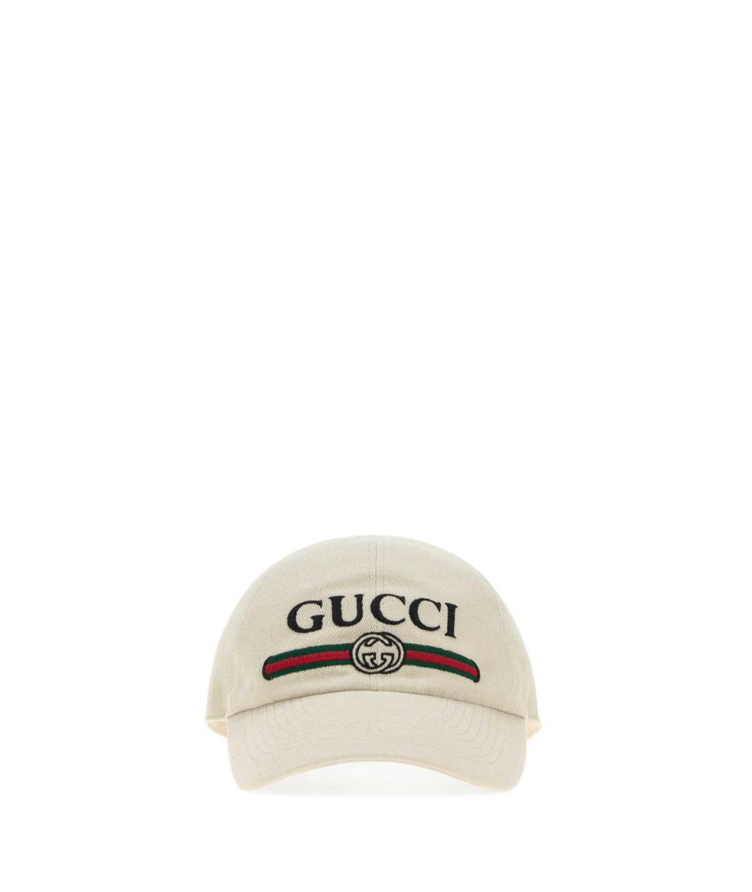 GUCCI Бежевая хлопковая кепка/бейсболка, фото 1