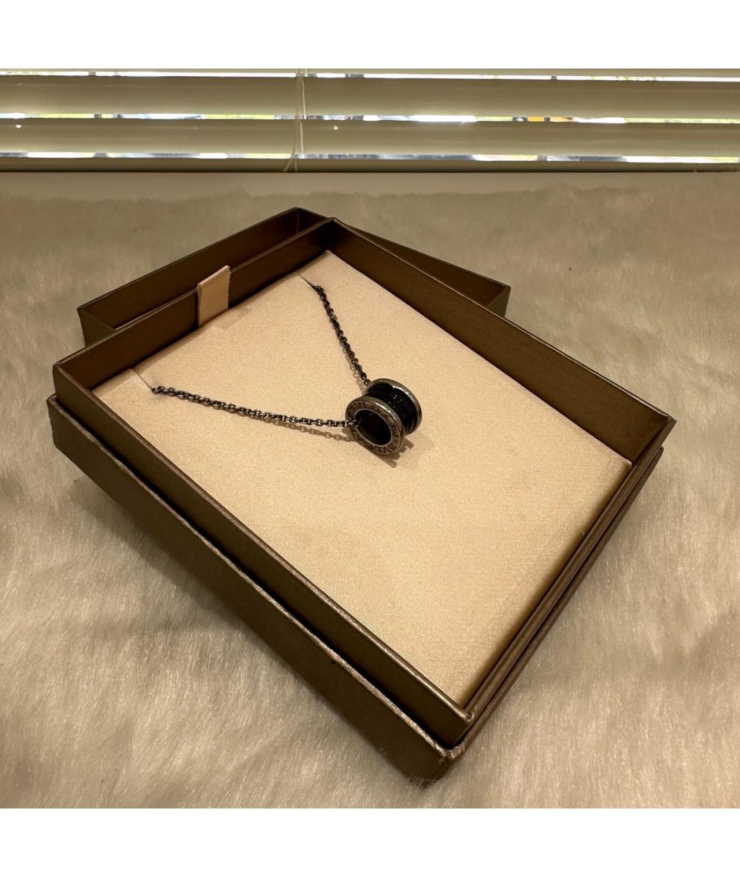 BVLGARI Черное серебряное колье, фото 3