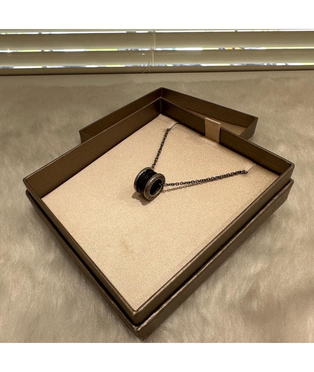 BVLGARI Черное серебряное колье, фото 4