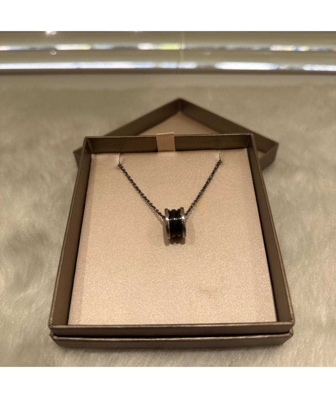 BVLGARI Черное серебряное колье, фото 1