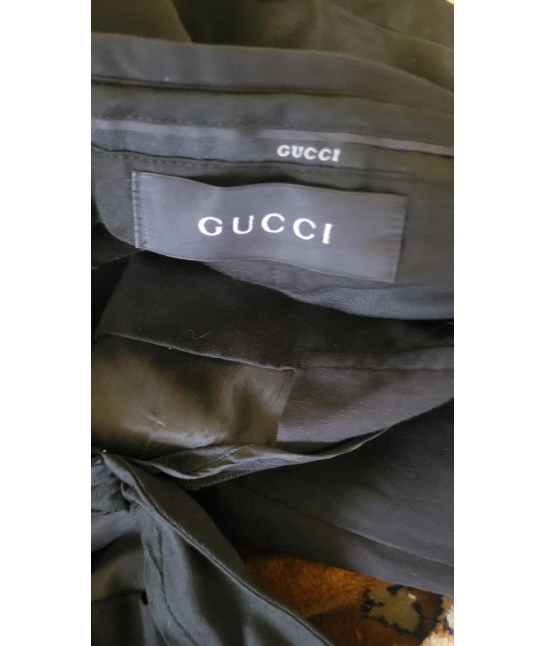GUCCI Черные хлопковые прямые джинсы, фото 3