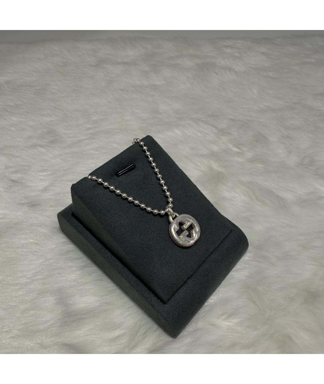 GUCCI Серебряное серебряное колье, фото 3