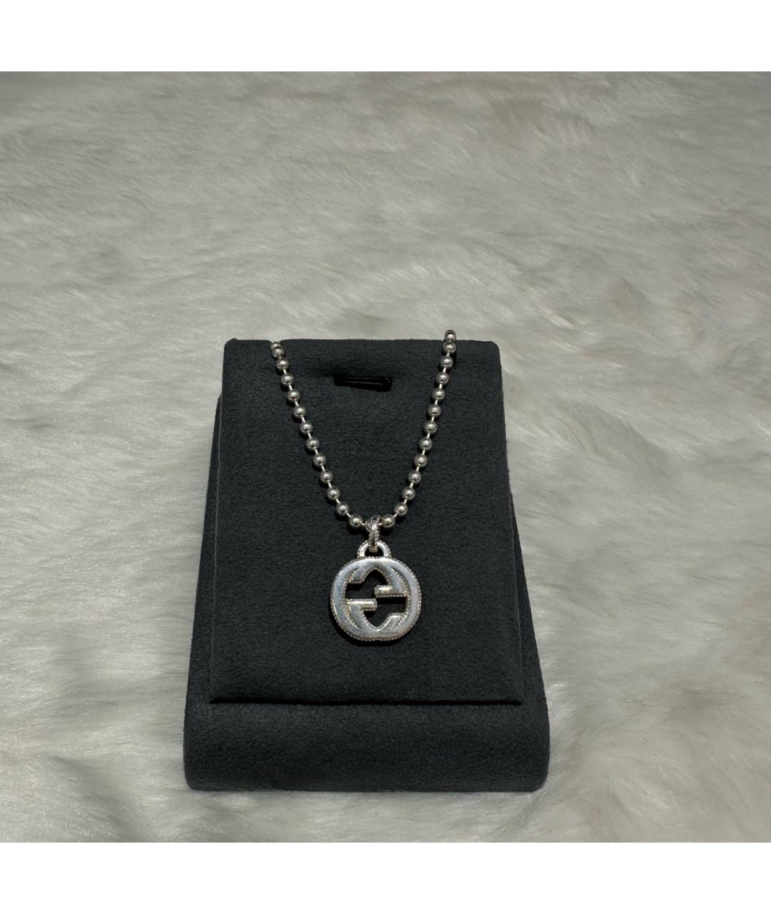 GUCCI Серебряное серебряное колье, фото 2