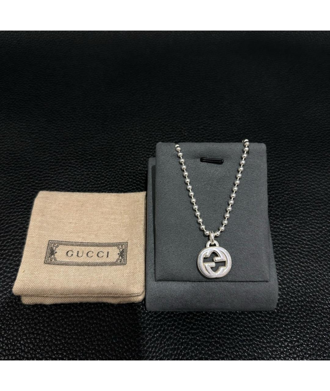 GUCCI Серебряное серебряное колье, фото 5