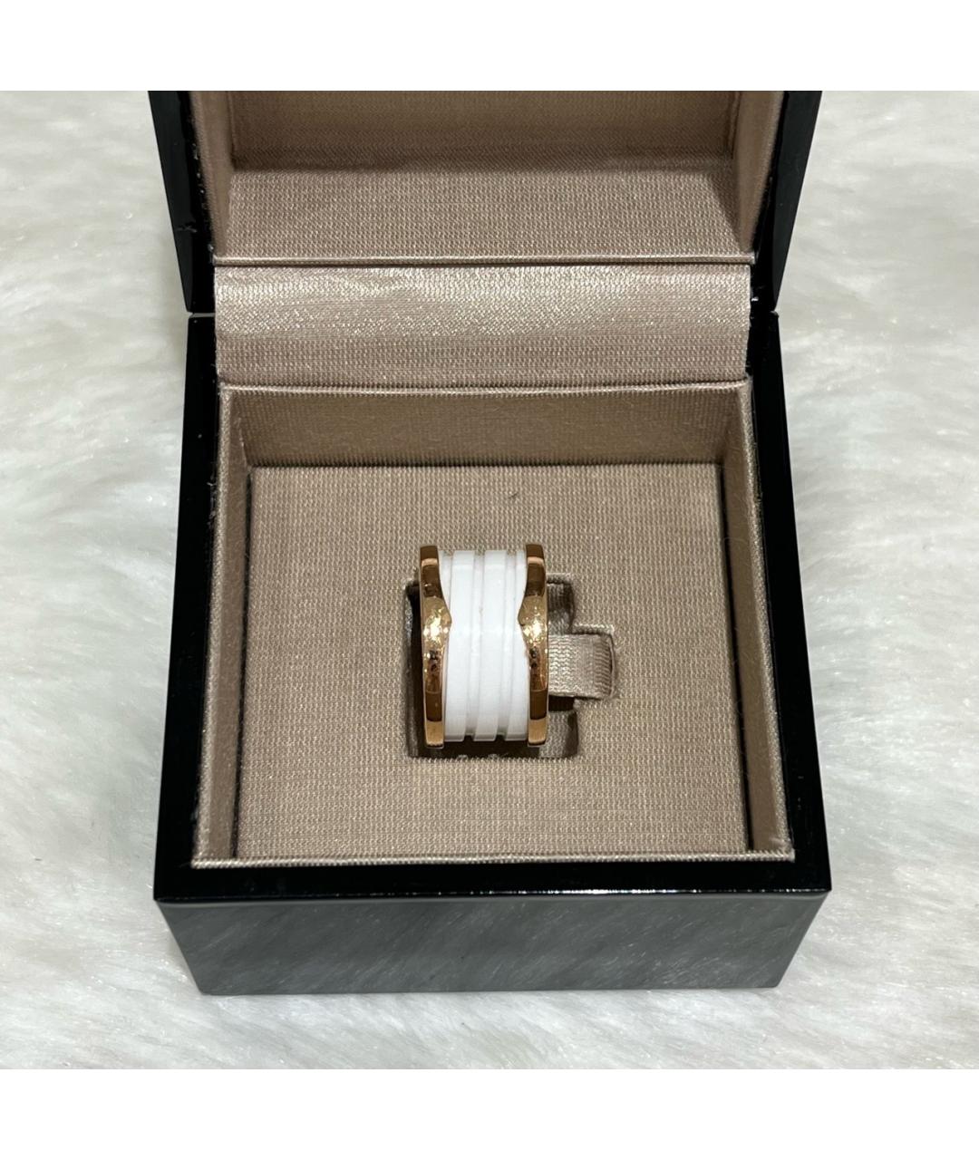 BVLGARI Белое кольцо из розового золота, фото 4