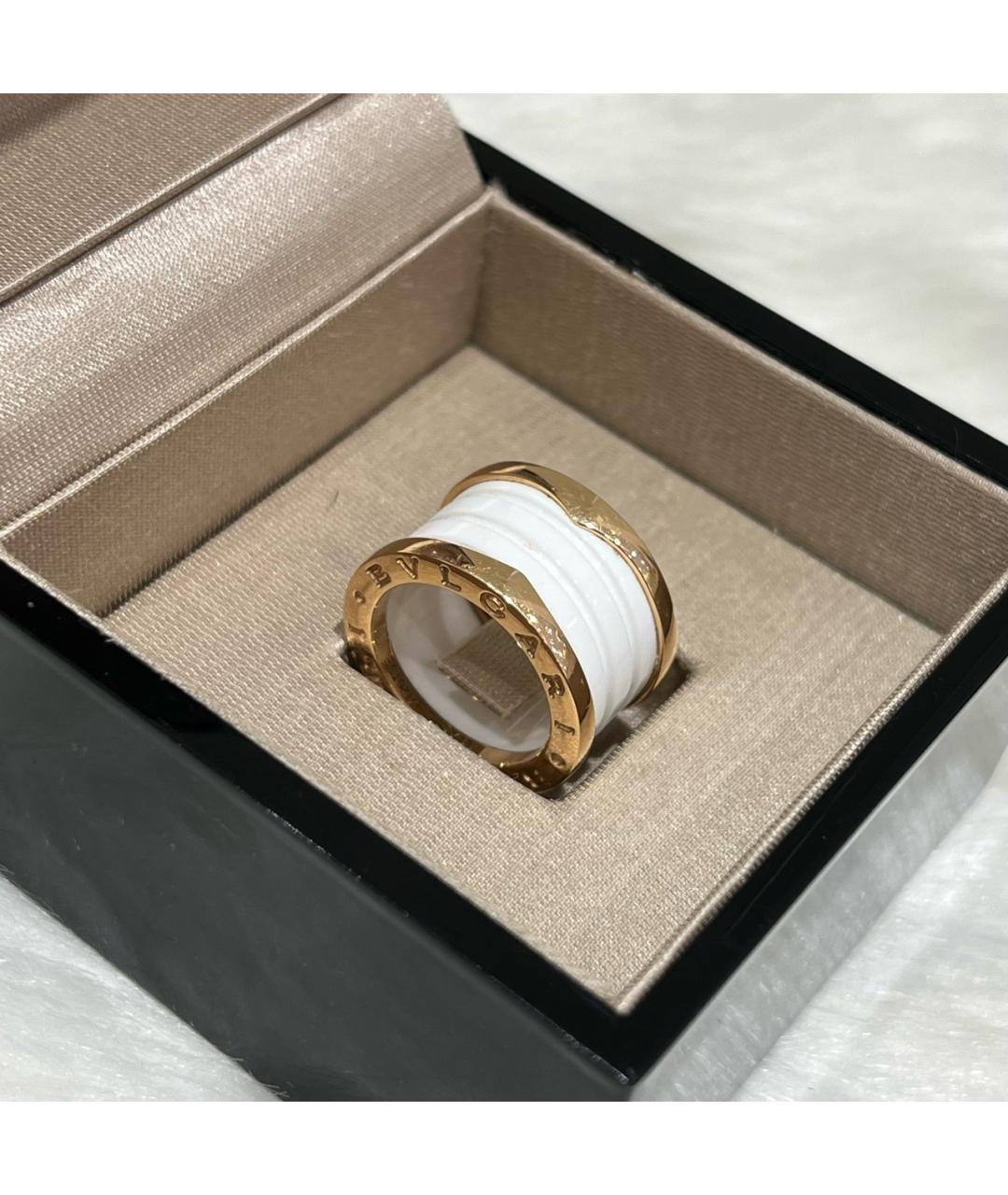 BVLGARI Белое кольцо из розового золота, фото 2
