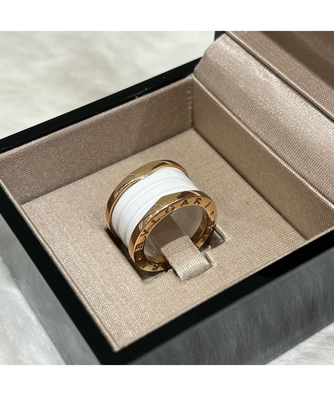 BVLGARI Белое кольцо из розового золота, фото 3