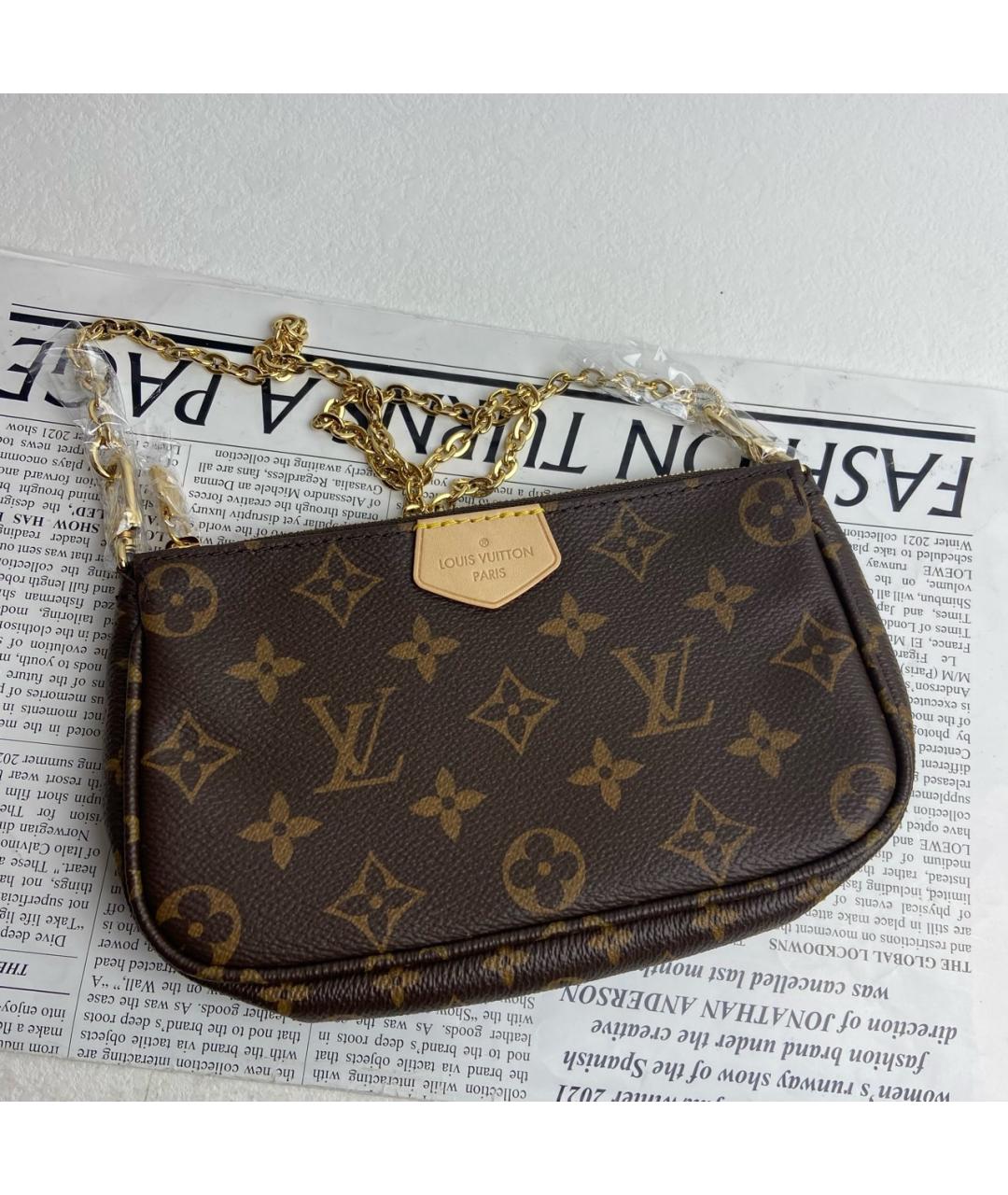 LOUIS VUITTON Коричневая сумка через плечо, фото 5